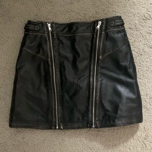 Calvin Klein Jeans Moto Faux Leather Skirt